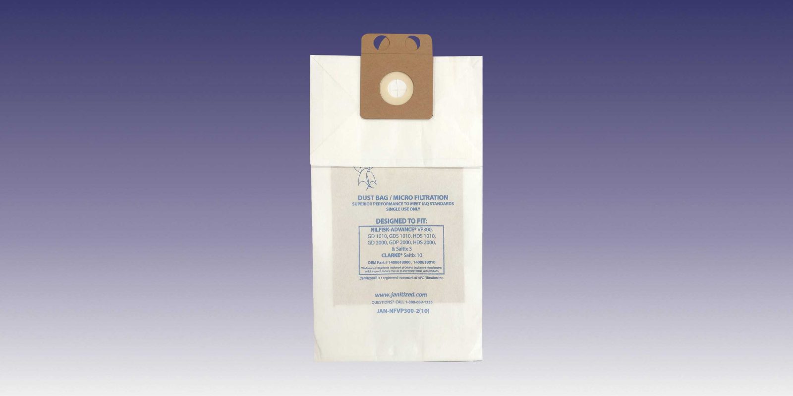 Nilfisk VP300 GD1000 GD1010 & GD2000 Synthetic Vac Cleaner Bags #VP1022S 5 Bag